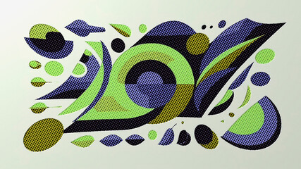Vector illustration on a white background with abstract elements
