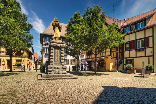 Eguisheim town in the Alsace region (France)