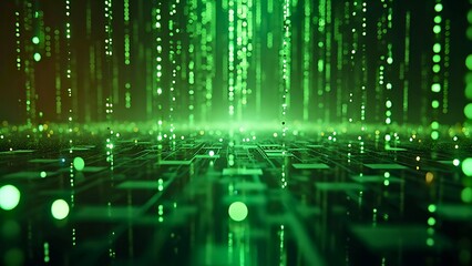 マトリックス系グリーンの背景画像