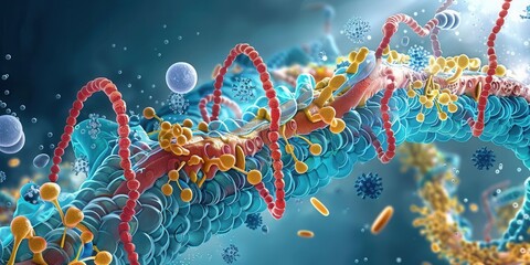 Metabolic Processes Overview. Glycolysis, Krebs Cycle, and Electron Transport Chain Diagram