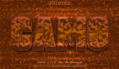 Camo Text Effect Editable Alphabet Uniform Army  Camouflage Battle Military