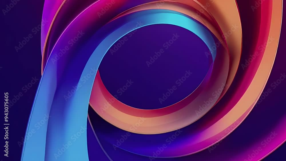 Aufkleber a colorful abstract design featuring intertwined circular shapes.