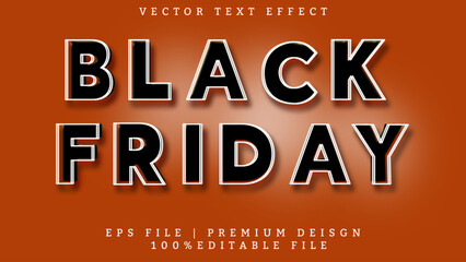 Black Friday super sale social media poster, banner template. 3d text effect black Friday promotion vector editable
