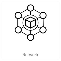 Network and connection data icon concept