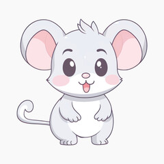 Fototapeta premium Cute cartoon mouse illustration