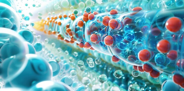 Intracellular Membrane Transport. Scientific illustration concept