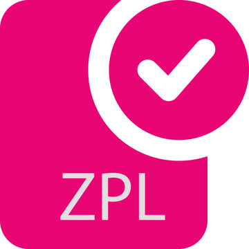 ZPL ip file icon with black checked mark