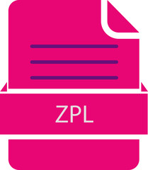 Fototapeta premium ZPL File icon black color and lines