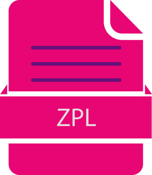 ZPL File icon black color and lines