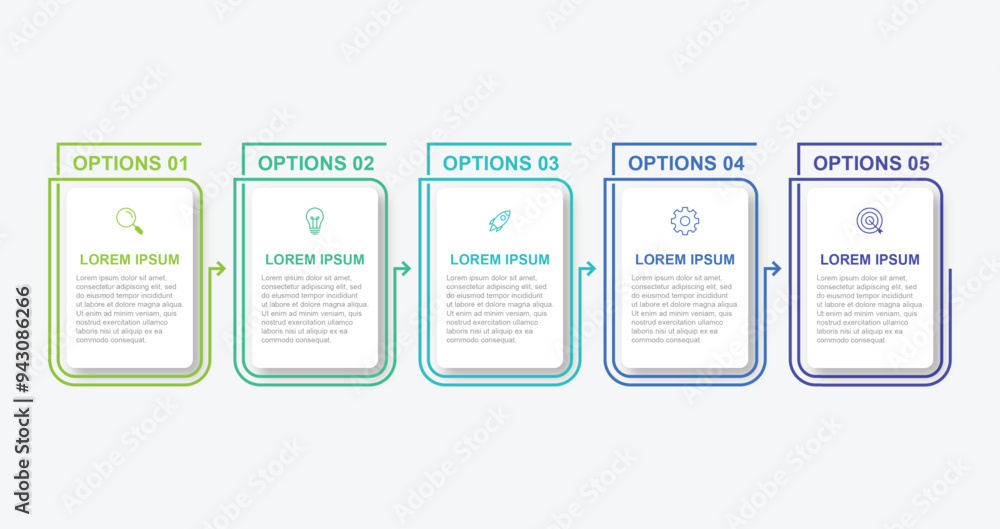 Canvas Prints Vector Infographic label design template with icons and 5 options or steps.