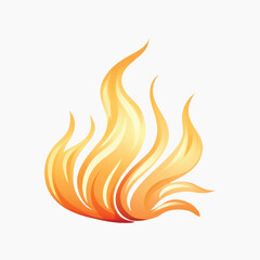 Stylized orange flame illustration
