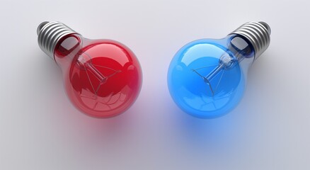 Light bulb isolate on background, symbolizes innovation and bright ideas in design