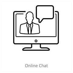 Online Chat And Conversation Icon Concept