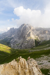 alpine mountainside in italy seiser alm alpe di susi