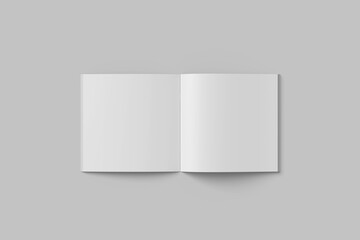 Blank Brochure Square Bifold Mockup 