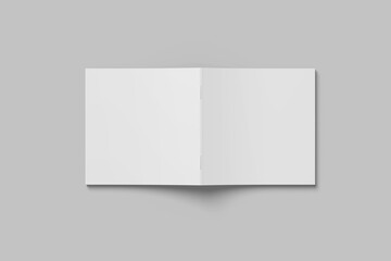 Blank Brochure Square Bifold Mockup 