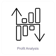 Profit Analysis and diagram icon concept