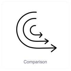 Comparison and diagram icon concept