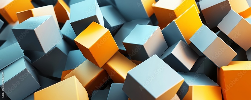 Poster abstract background of colorful blocks.