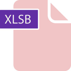 XLSB File format icon rounded shapes and spacing