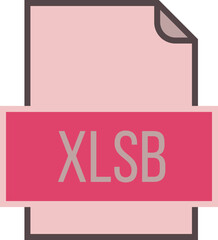 XLSB File icon fill and outline crisp corners