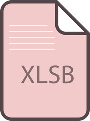 XLSB File icon fill and outline rounded corners