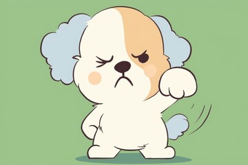 Fototapeta premium Angry cute puppy