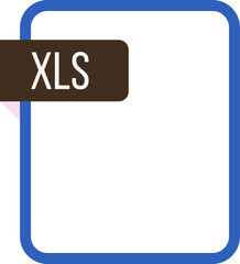 XLS File rectangular icon