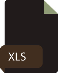 XLS file extension icon crisp corners grey colors