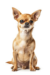 Chihuahua Dog Breed isolated on white background 