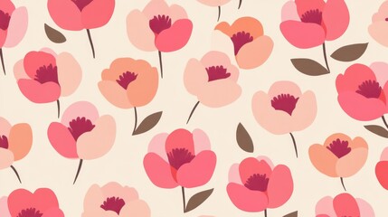Pink flower pattern