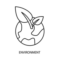environment concept line icon. Simple element illustration. environment concept outline symbol design.