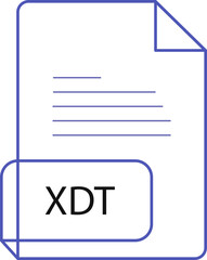 XDT File extension icobn crisp corners thick outline