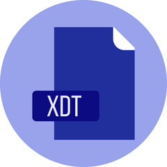 XDT File format icon rounded circle BG