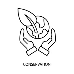conservation concept line icon. Simple element illustration. conservation concept outline symbol design.