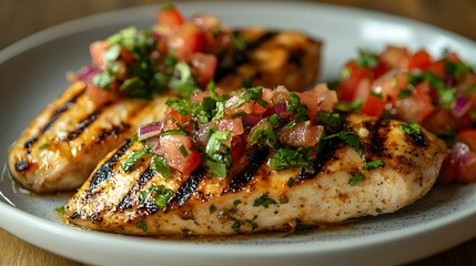Grilled Chicken Breast with Tomato Salsa
