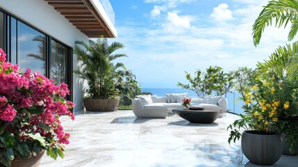 Luxury Patio with Sea View