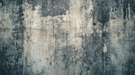 Obraz premium A wall with a lot of holes and cracks. The wall is gray and has a rough texture