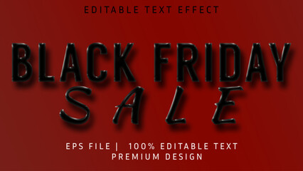 Black Friday super sale social media poster, banner template. 3d text effect black Friday promotion vector editable