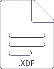 XDF black empty outline doc icon