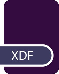 XDF File format icon black outline