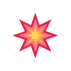 star icon isolation, star shape on transparent background 