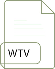 WTV File extension icobn crisp corners thick outline