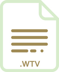WTV doted and dashed icon inside transparent
