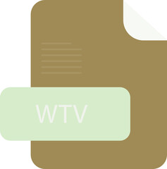 WTV file extension icon rounded lines and crisp corners