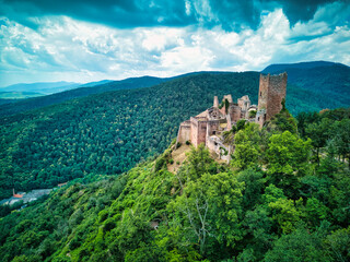 Saint-Ulrich Castle in Ribeauville (France)
