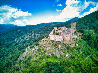 Fototapeta premium Saint-Ulrich Castle in Ribeauville (France)