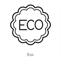 Eco and ecology icon concept