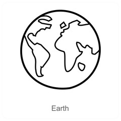 Earth and environment icon concept
