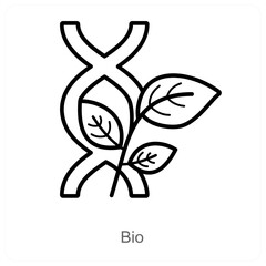 Bio and biology icon concept
